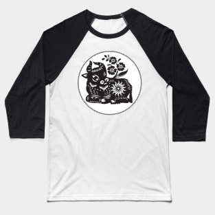 Year Of The Ox Papercut Art Design Baseball T-Shirt